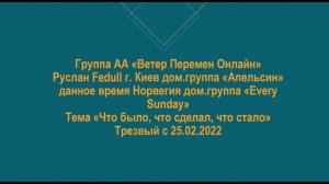 Руслан Fedull, Тема "Что было, что сделал, что стало" Трезвый с 25.02.2022