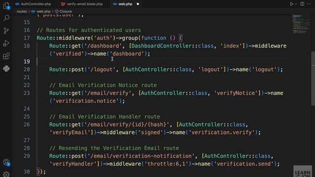 LARAVEL 11 Crash Course for Beginners 2024 _ #28 Email Verification