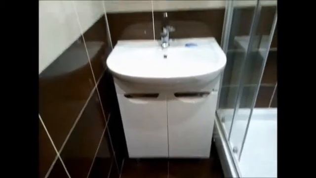 Совмещенный сан узел, душевой поддон. смотреть онлайн