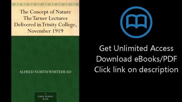 Download The Concept of Nature The Tarner Lectures Delivered in Trinity College, November 1919 PDF смотреть онлайн