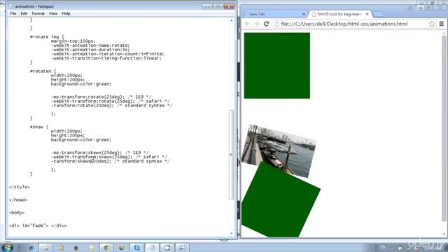 HTML, CSS and JavaScript for Complete beginners (039 CSS3   2D Animations)