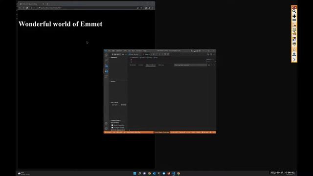 vsCode Pt 6 New project emmet html doc label inputHtml Emmet label input