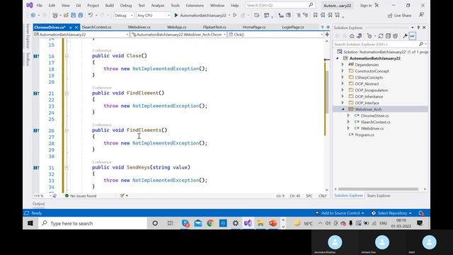 Part  26 C# Webdriver Interface Architecture