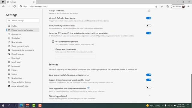 How To Change Default Search Engine To Google in Microsoft Edge Search Bar - Bangla