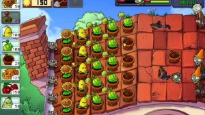 3-й уровень крыши в PvZ