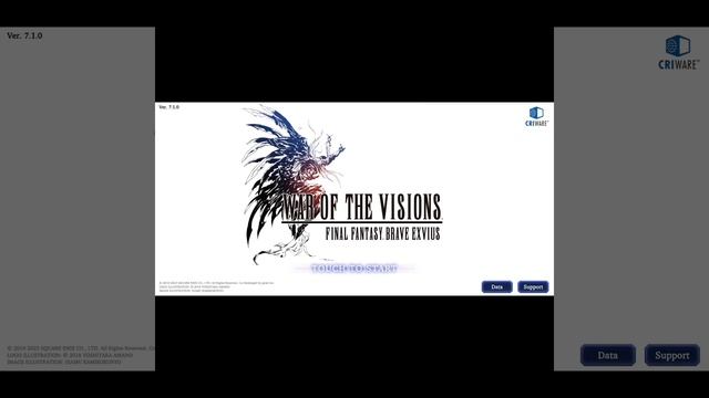 Final Fantasy:Brave Exvius - War of the Visions Login Screen (v7.1.0)