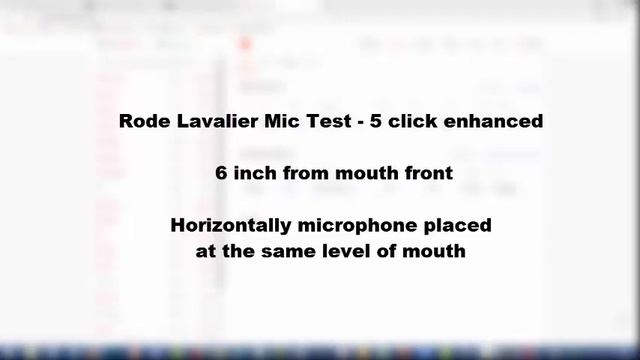 Rode Lavalier Mic Test- at level of mouth, horizontally 6 inch distance (5 Click Audio Enhanced) смотреть онлайн