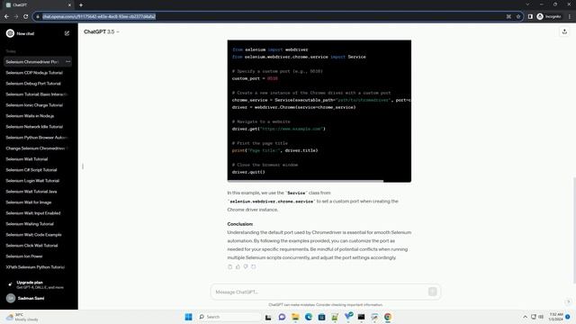 selenium chromedriver default port