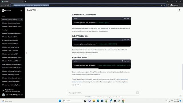 selenium chrome driver options