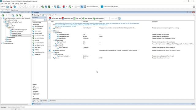 Test Parameters | TestComplete Basics: Web Testing