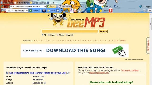 Free music using firefox