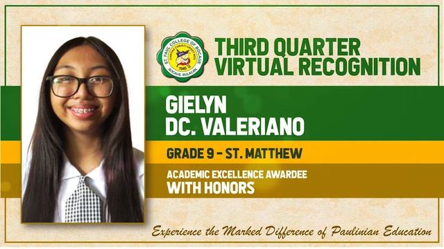 Junior and Senior High School Academic Excellence Awardees (3rd Quarter) смотреть онлайн