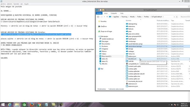 ver historial borrado de Chrome y firefox en 2 minutos смотреть онлайн