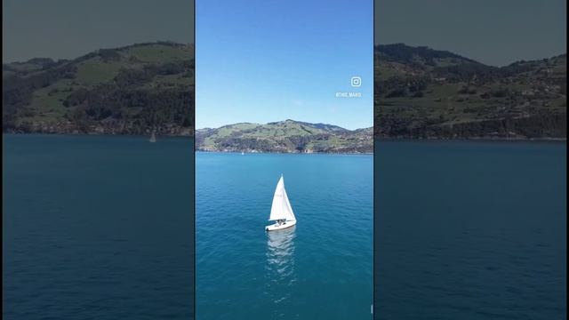 spiez switzeland dron швецария озеро