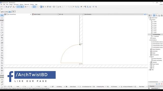 Introducing Door Tool | ArchiCAD for Beginners | ArchTwist Learn смотреть онлайн