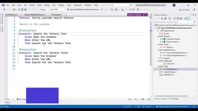 SpecFlow Selenium C# Tutorials-04 Add Screenshot into Extent Report When Script Failed
