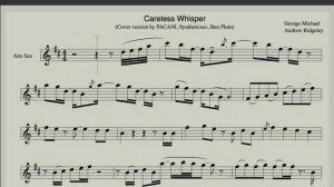 PACANI, Syntheticsax, Ben Plum - Careless Whisper (House Version) - Ноты для саксофона Альт