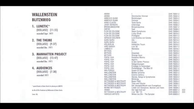 WALLENSTEIN - Blitzkrieg (1971) смотреть онлайн