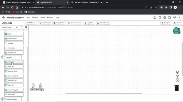How To Add Unity Ads in Android Builder | Kodular | Mit app inventor "in Arabic"