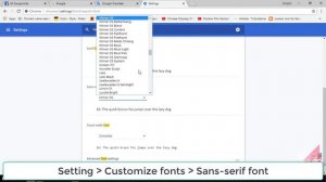 Customize Khmer font style on Chrome Browser