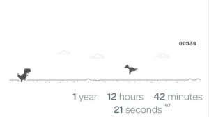 Playing Chrome Dino Run for 365 Days to 99999999 Score