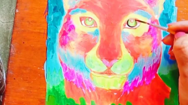 "JAGUAR"-Abstract Technique/How to Paint a Tiger by Acrylic Colour#Animalpainting#ArtworldbyRooya смотреть онлайн