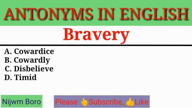 Antonyms words || Bravery. смотреть онлайн