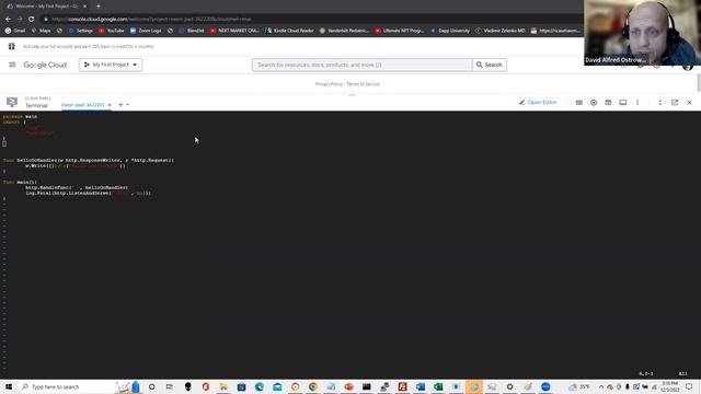 Deployment of demo (hello world) GoLang web server to GCP
