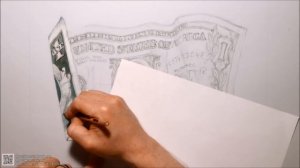 Таймлапс рисования однодолларовой купюры. Фотореалистичный рисунок банкноты в один доллар США