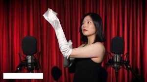 No talking ASMR gloves sounds | extra long satin and leather gloves