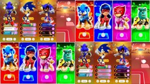 Tiles Hop Metal Sonic -Sonic X -Sonic exe -Sonic Boom - Patrol - Ladybug -PJ Masks -Monsters at Wor