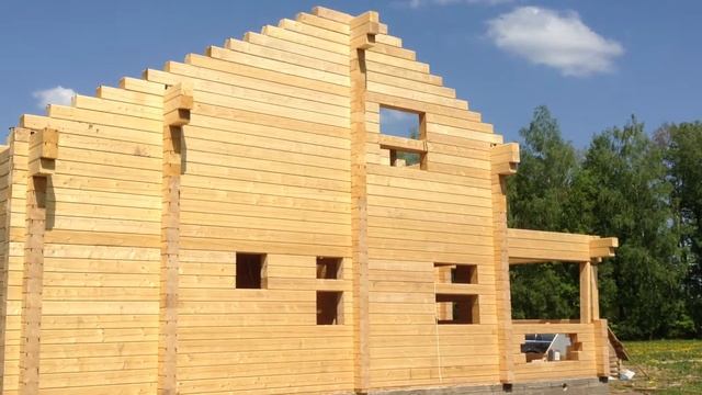 Строительство дома из профилированного бруса смотреть онлайн