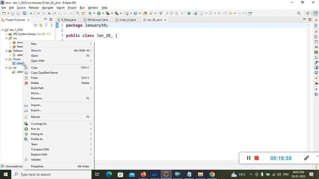 Selenium class Setup Jar & Chrome Driver