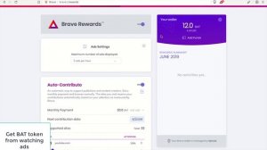 How to use Brave to receive tokens