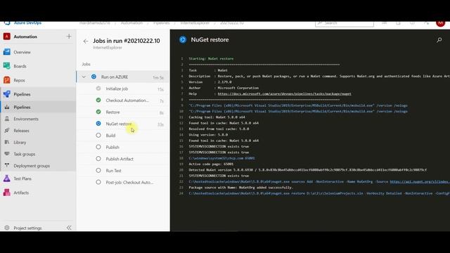 Browser Testing using Selenium Web Driver on Azure DevOps