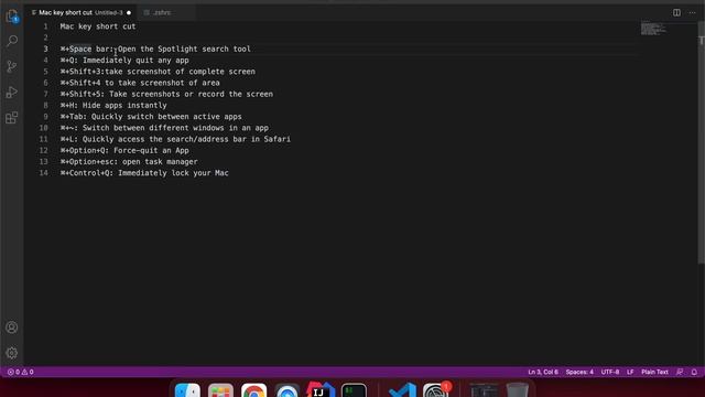Mac KeyBoard shortcuts