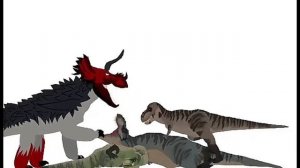 DC2 Ultimasaurus Imperatrix (Goji center) vs Big Eatie and Little Eatie (JW CC)