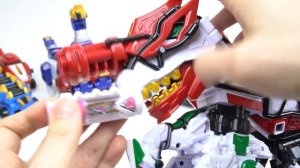 Green And Pink Dinosaur Transformer And Combination Robot Toys, Power Ranger Dino Force Brave Toys