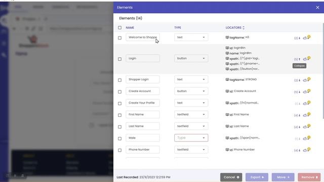 Building Web UI Element using FireFlink Finder