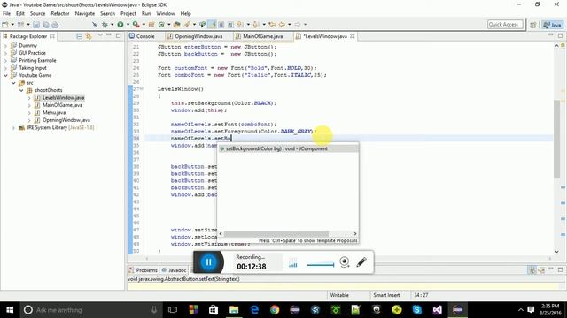 How to make a Simple Game in Java using Eclipse Part#4 смотреть онлайн