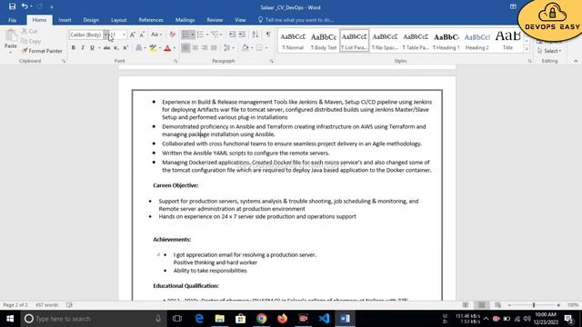 Devops Resume Preparation | Devops Real-Time Project || Devops Easy