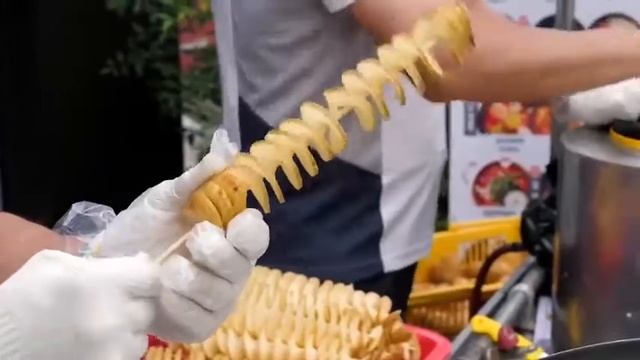 Картофельная закуска Торнадо, Корейская еда/Potato Appetizer Tornado, Korean Food