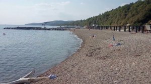 Пляж золотые пески, между Лермонтово и Пляхо.