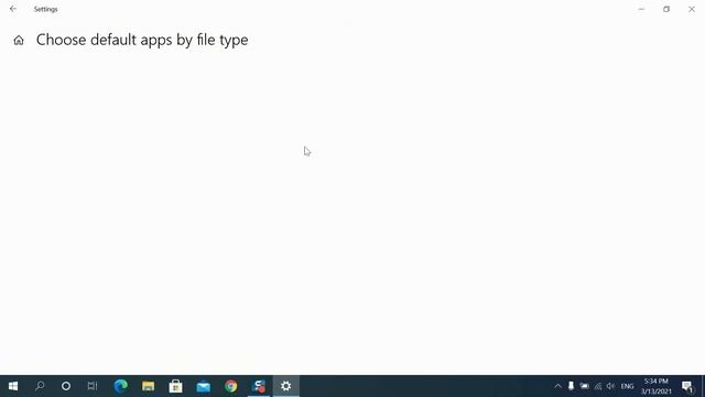 Change default app by file type in Windows 10