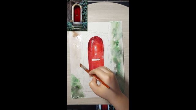 СКЕТЧИНГ АКВАРЕЛЬЮ - РИСУЕМ ДВЕРЬ смотреть онлайн