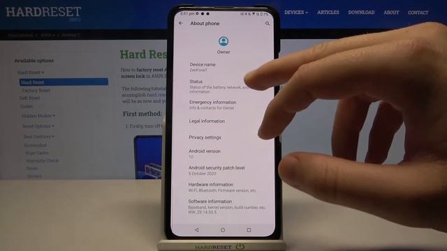 Open Phone Specifications - ASUS Zenfone 7 and Device Info