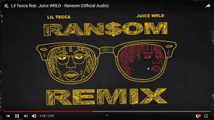 84 Lil Tecca feat  Juice WRLD   Ransom Official Audio   YouTube   Google Chrome 2019 09 29 04 37 52