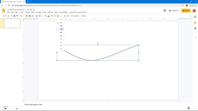 Google Slides Tutorial - Lesson 26 - Turning Lines into Arrows