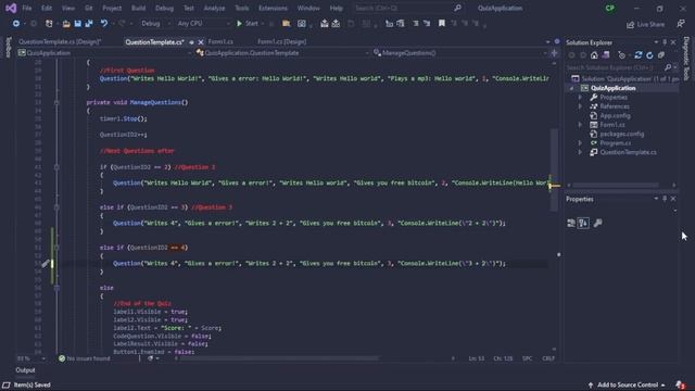 Code your own Quiz in C#!