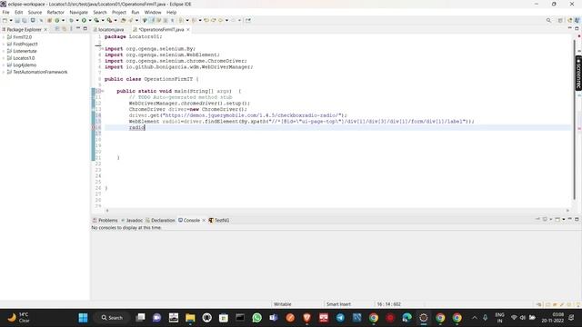 Handling RADIO BUTTONS over a webpage | Selenium WebDriver | Lecture 38
